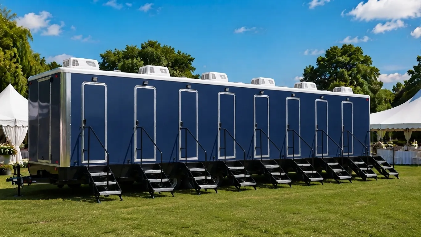 8 Stall Restroom Trailer in Miami Beach, FL